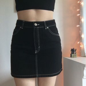 Black Denim Topshop Skirt